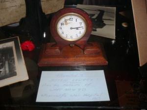 This clock in the collection of Quambi House Museum Stroud was a gift to Sister Lowrey from grateful patients of Wharncliffe War Hospital in Sheffield England.