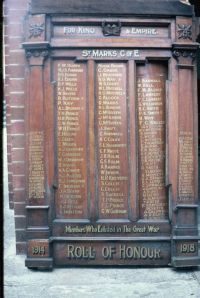 Honour Roll St Marks Anglican Church Islington 1985Photo: Courtesy Ed Tonks