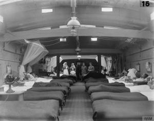Ambulance barge First World War. Image courtesy Imperial War Museum Q 289926